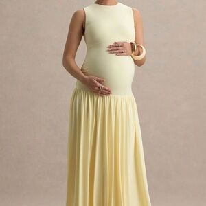 Club L London Outline Yellow Maternity Dress